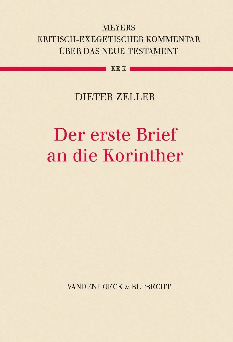 Der erste Brief an die Korinther | Vandenhoeck & Ruprecht Verlage