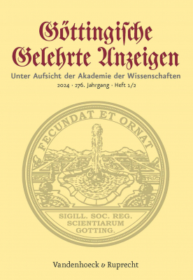 Göttingisches Magazin Göttingische Gelehrte Anzeigen | Vandenhoeck & Ruprecht Verlage
