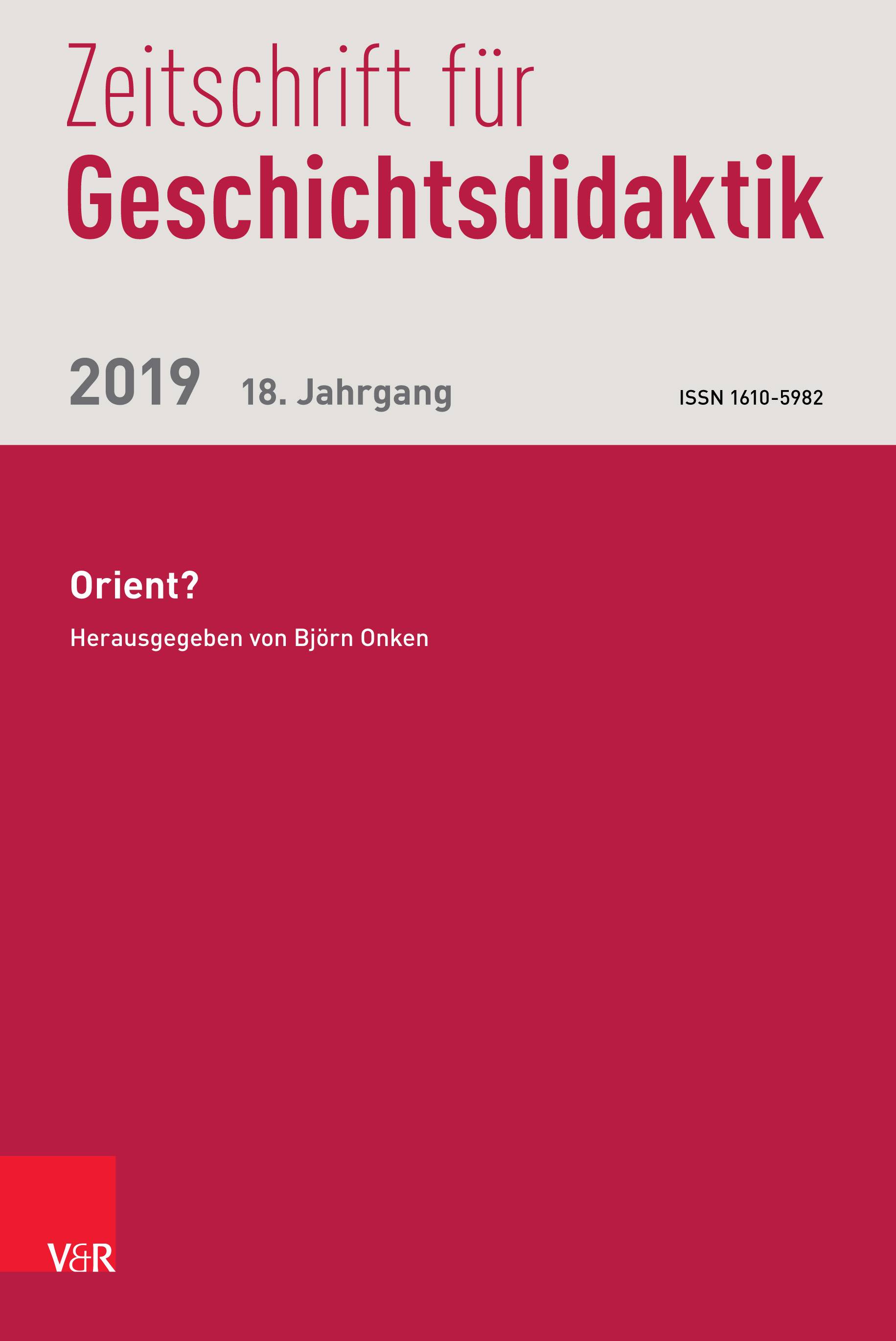 Zeitschrift für Geschichtsdidaktik 2019 Jg. 18 Zeitschriften und