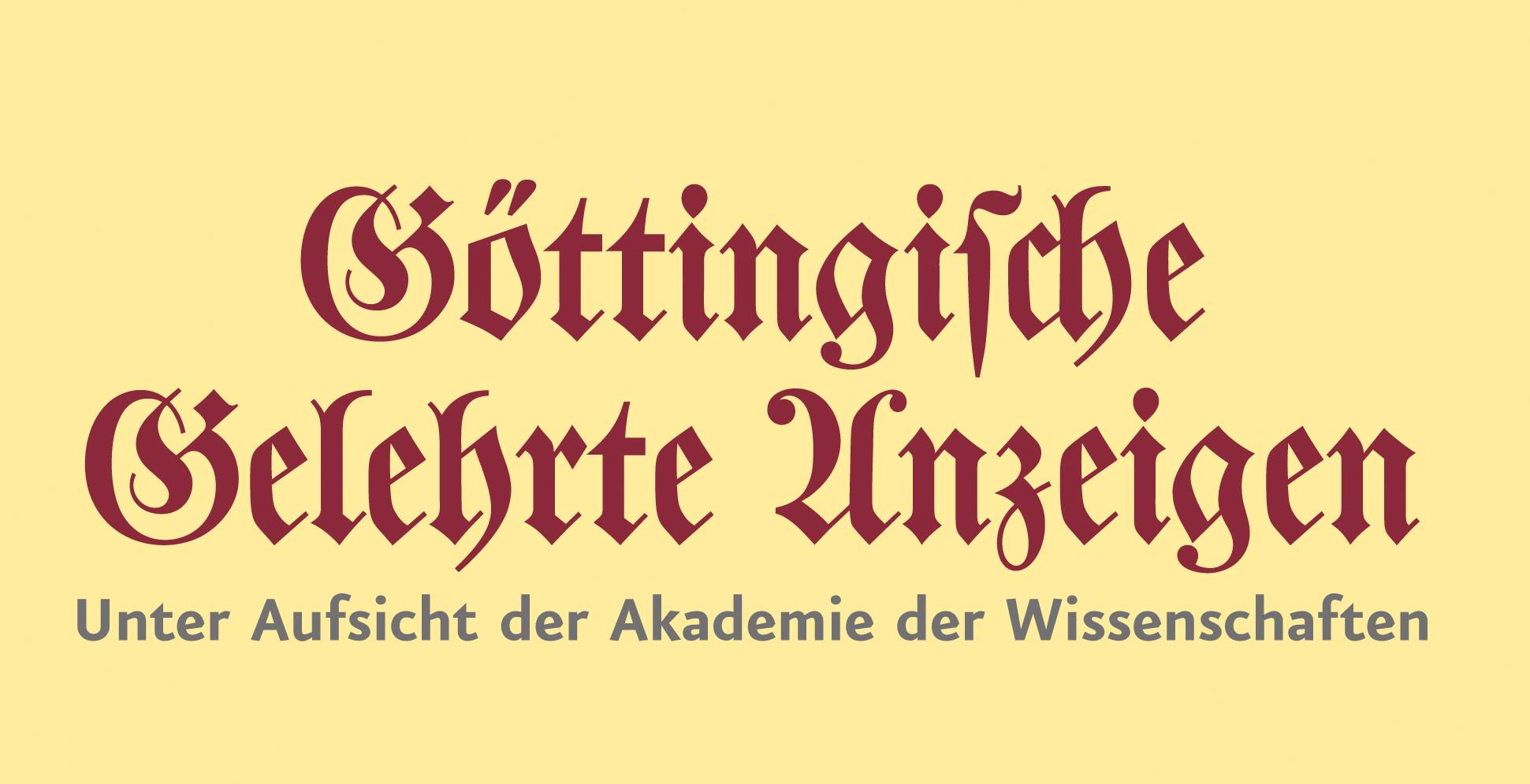 Göttingische Gelehrte Anzeigen | Vandenhoeck & Ruprecht Verlage
